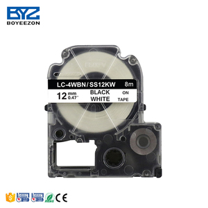Campione Gratuito: Nastro per Etichette Nero su Bianco SS12KW da 12mm Compatibile con Epson King Jim LW-300 LW-400 LW-600P LW-700 - Product Image 1