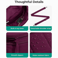 Sac fourre-tout matelassé pour femme, léger, rouge, sac à bandoulière avec poches, élégant sac à main matelassé pour le travail et l'usage quotidien