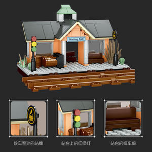 Jie Star JJ9245 - Modelo <span class=keywords><strong>de</strong></span> <span class=keywords><strong>Tren</strong></span> <span class=keywords><strong>de</strong></span> <span class=keywords><strong>Vapor</strong></span>, Serie <span class=keywords><strong>de</strong></span> Transporte Urbano, Bloques <span class=keywords><strong>de</strong></span> Construcción Educativos, Juguetes y Regalos - Product Image 4