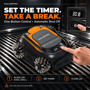 Robot Limpiador de Parrillas de Cuatro Motores, Cepillo Inalámbrico para Barbacoa, Fregado Profundo, Dispositivo Limpiador de Carbón y Gas de Acero Inoxidable SUS 304 - Product Image 3