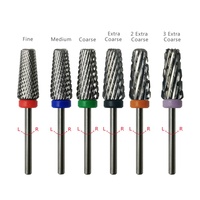HYTOOS 5 en 1 Embouts de ponceuse à ongles coniques 3/32" en carbure pour manucure, outils d'élimination des acryliques et des gels