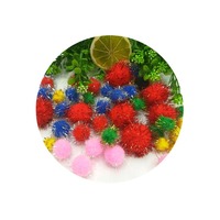 Pompons en polyester à paillettes dorées tendance, modèle M2, fourniture directe d'usine du Zhejiang ; Fils métalliques colorés pour DIY de Noël