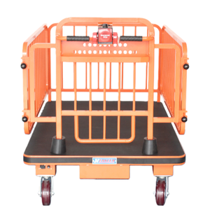 Dört tekerlekli 350 sistemi ve depo lojistik için disk fren kg Net ağırlığı ile 156mm düşük Platform yüksekliği elektrikli kargo arabası - Product Image 1