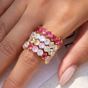 Anillo de Acero de Titanio con Circonita, Estilo Lujoso y de Alta Gama que No se Destiñe, Joyería Inoxidable Transfronteriza - Product Image 4