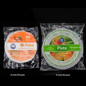 Assiette transparente <span class=keywords><strong>en</strong></span> vente chaude, logo personnalisé, <span class=keywords><strong>vaisselle</strong></span> <span class=keywords><strong>en</strong></span> <span class=keywords><strong>plastique</strong></span> <span class=keywords><strong>jetable</strong></span>, 240 mm, 9 pouces de diamètre, assiette à dîner <span class=keywords><strong>en</strong></span> PP - Product Image 4