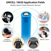 Batterie lithium rechargeable GMCELL 18650 3.7V 3500mAh avec prise filaire, protégée par BMS, conforme UN38.3 MSDS, pour jouets, lampe torche