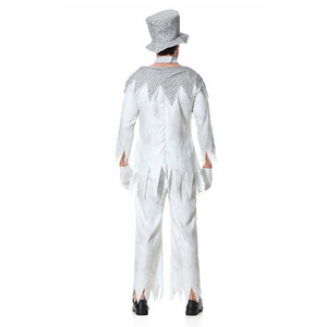 Disfraz de mago para hombre, conjunto completo de sombrero, pantalones y guantes blancos para actuaciones en escenario, cosplay, fiestas de adultos, Halloween, disfraces elegantes - Product Image 3