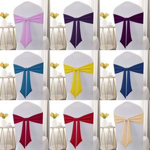 Bandes de chaise épaisses de qualité supérieure avec nœuds pour décorations de dossier de chaise pour fêtes, réunions et mariages - Product Image 2