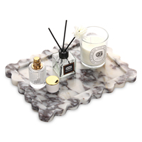 Plateau en marbre haut de gamme pour les équipements de salle de bain et l'organisation de bijoux Décoration intérieure moderne