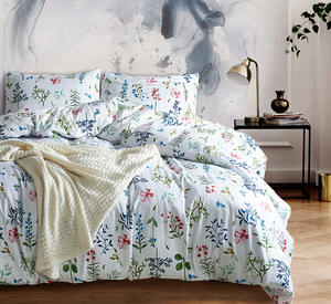 Housse de <span class=keywords><strong>couette</strong></span> <span class=keywords><strong>imprimée</strong></span> fleur drap de lit tissu microfibre drap de lit ensemble de literie - Product Image 1