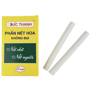 Craie blanche non toxique Duc Thanh, 12 pièces/boîte, sans poussière, carbonate de calcium, effaçable facilement, mains propres, offre d'exportation B2B mondiale - Product Image 2