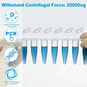 หลอด PCR ใส ขนาด 0.2 มล. 8 ช่อง พร้อมฝาปิดแบบแบน ผนังบางพิเศษ โพลีโพรพิลีน ไมโครเซนทริฟิวจ์ ปราศจากสาร DNAse และ RNAse บรรจุ 120 ชุดต่อกล่อง - Product Image 4