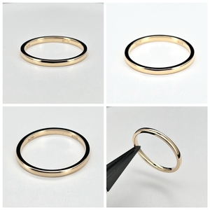 HQ Gems <span class=keywords><strong>Reall</strong></span> Bague de fiançailles 2mm en or jaune 18 carats avec diamant de laboratoire rond - Product Image 2