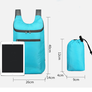 Giá rẻ đồng bằng biểu tượng tùy chỉnh trọng lượng nhẹ nylon có thể gập lại đi bộ đường dài túi đi xe đạp du lịch không thấm nước mưa ngày wnisex ngoài trời Ba lô - Product Image 6