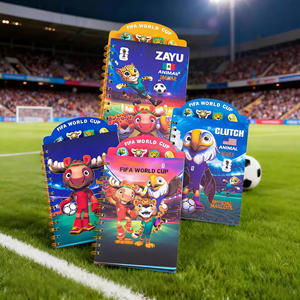 Quaderno Creativo Coppa del Mondo di Calcio 2026 Mascotte Personalizzabile 80 Fogli Colorato a Doppia Spirale con Copertine Illustrate Personalizzabili - Product Image 5