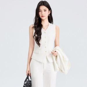 Women's Suit Set Slim Fit Professional Office Wear Full Sleeve Anti-Wrinkle Elegant Commuting Work Attire - Product Image 2