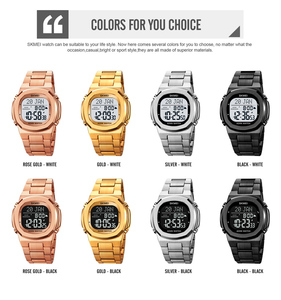 Relojes de oración Skmei 2036 Azan Qibla con brújula de dirección, reloj inteligente islámico de acero inoxidable para hombre - Product Image 5