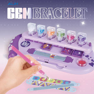 Kit de fabrication de bijoux et de bracelets DIY AiJH Drill Floor, avec bâtonnets de peinture et diamants, pour jeux créatifs, cadeaux et jouets - Product Image 1