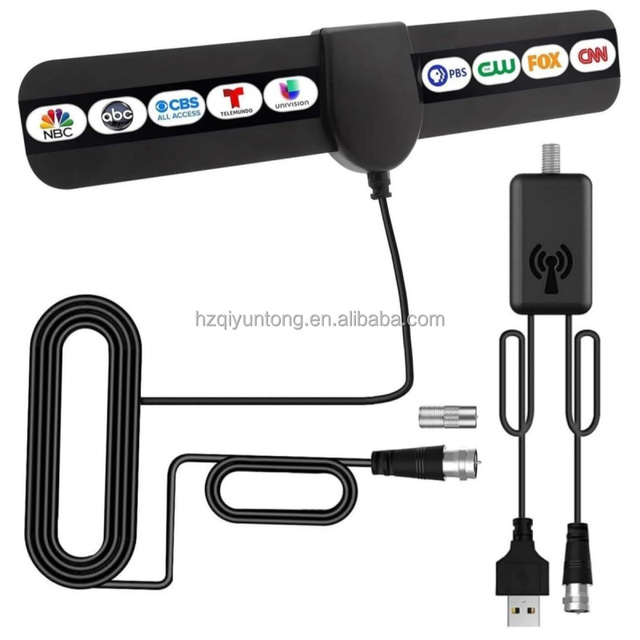 Qiyuntong HD Digital Indoor Plastic Wall Mount Home TV Antenna with 1.5 VSWR and 174-240mhz/470-862mhz Frequency Range