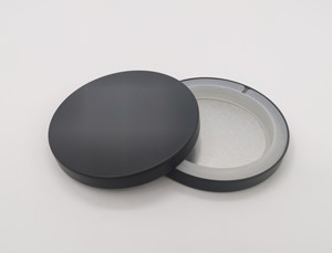 Prêt à expédier – Couvercle métallique <span class=keywords><strong>noir</strong></span> mat anti-déversement de 85 mm pour récipients et tasses en verre Libbey 918CD/Hexagon - Product Image 4