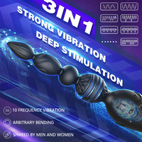 Analkugeln Prostata-Massagegerät Vibrierender Analplug Penisring Vibrator Analstimulator Verzögerter Samenerguss
