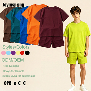 Ensemble 2 pièces été pour adolescents : T-shirt oversize et short – <span class=keywords><strong>Tenue</strong></span> décontractée streetwear unisexe pour garçons et filles – Vente en gros OEM personnalisée - Product Image 1