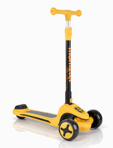 Trottinette à <span class=keywords><strong>3</strong></span> roues jaune Bumblebee pour enfants avec guidon réglable en T, direction par gravité et roues silencieuses – Ensemble de jouets - Product Image 1
