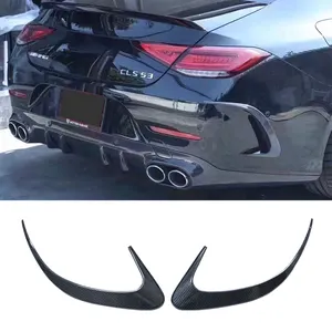 W257 CLS Class 300 350 450 CLS53 Carbon Fiber rear Bumper Lip stek Splitter Finss For Mercedes Benz