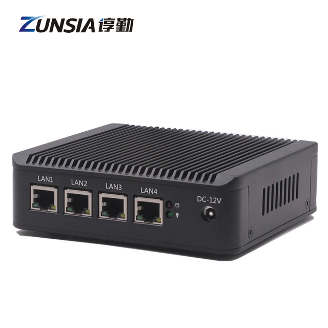 Celeron J4125 J1900 Atom E3845 Nano Mini PC 8GB Ram Quad Core 4 Lan 1*HD 1*VGA X86 Router Pfsense Barebone Thin Client Mini PC