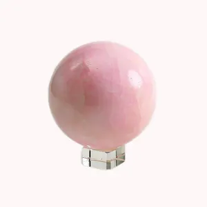 Natural Crystal Polished Pink Aragonite Sphere Ball Healing Stone For Feng Shui Decoration