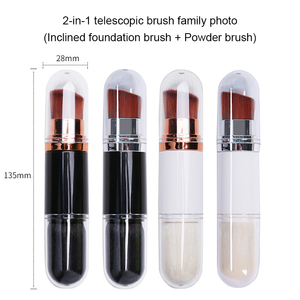 <span class=keywords><strong>Pinceau</strong></span> de maquillage simple rétractable avec double tête <span class=keywords><strong>pour</strong></span> fond de <span class=keywords><strong>teint</strong></span> et application de poudre libre - Product Image 3