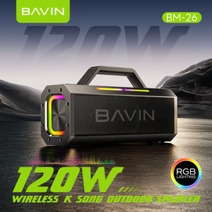 BAVIN fiesta al aire libre BM26 Batería grande Ipx4 impermeable inalámbrico V5.0 altavoz con micrófono dual - Product Image 2