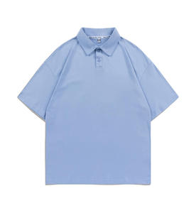 Polo de alta calidad de 200gsm, Camiseta 100% algodón de gran tamaño lisa en blanco para hombre, de manga corta Camiseta deportiva para hombre - Product Image 5