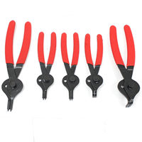 Suunbright 5pc Snap Ring Pliers Set Pince de retenue interne externe pour circlips droit courbé