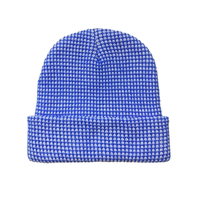 Winter Fruit & Bows Patroon Naadloze Warme Hoge Elastische 100% Acryl Gebreide Muts Skull Cap Waffle Thermische Hoed