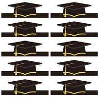 Nouvelles décorations de fête pour cérémonie de remise des diplômes, saison des diplômes, toge de doctorat, chapeau de bachelier en papier