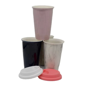 Tasse de voyage classique en céramique rouge élégante avec un design minimaliste, idéale pour le café ou le thé <span class=keywords><strong>sur</strong></span> <span class=keywords><strong>la</strong></span> <span class=keywords><strong>route</strong></span>, ajoute de l'élégance à votre voyage - Product Image 5