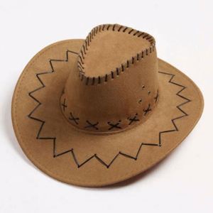 Chapeau de cowboy occidental en gros, casquette d'été en fausse fourrure et cuir, chapeau de chevalier pour le camping en plein air - Product Image 4