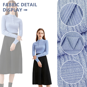 Tissu en maille côtelée à rayures irrégulières en polyester et élasthanne torsadé 21S, largeur 168 cm, 230 g/m², extensible, pour robes, t-shirts, gilets sans manches - Product Image 4
