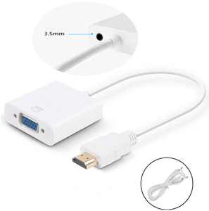 <span class=keywords><strong>Adaptador</strong></span> de <span class=keywords><strong>Entrada</strong></span> <span class=keywords><strong>HDMI</strong></span> Unidireccional a <span class=keywords><strong>Salida</strong></span> <span class=keywords><strong>VGA</strong></span> 1080P, Cable Corto para Monitor de Escritorio y Portátil, Venta al Por Mayor, OEM Disponible - Product Image 5