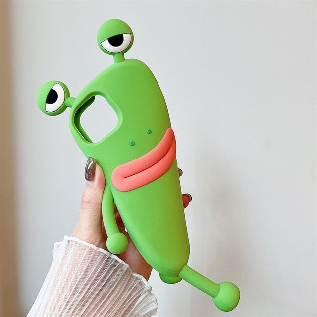 Cartoon 3D Frog Case for Iphon17/15/13/14 Pro Max 11 Funny Shockproof Epoxy Resin Mobile Phone Case Accessories Wholesale