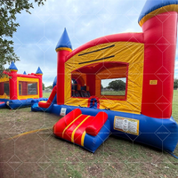 Château plein d'entrain gonflable de videur de joyeux anniversaire des enfants sautant la maison pour des fêtes d'anniversaire et la récréation
