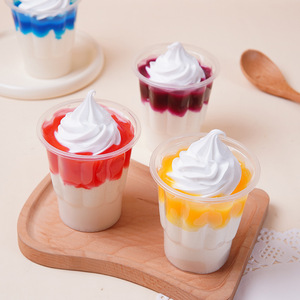 ไอศกรีมจำลองแบบซันเดย์ครีมและแยม PU สำหรับตกแต่งหน้าร้านไอศกรีม  ถ้วยไอศกรีมจำลองแบบซันเดย์ - Product Image 3