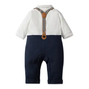 Pakaian Bayi Laki-laki 0-3 Bulan Grosir Desainer Bergaris Pakaian Bayi Katun Organik Set Hadiah Pakaian Bayi Laki-laki Musim Semi