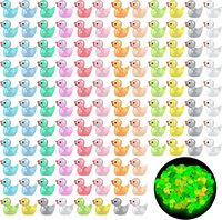 Canards Lumineux Multicolores en Gros, Canards en Résine Brillants dans le Noir pour Décoration de Jardin, Aquarium et Plantes en Pot