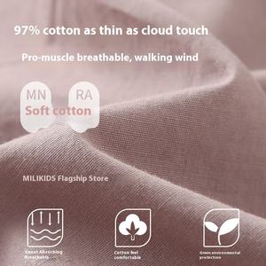 กางเกงฮาเร็มสไตล์เกาหลีสำหรับเด็กผู้ชายและเด็กผู้หญิงวัยรุ่น  ทรงหลวม พิมพ์ลาย ผ้าฝ้ายขายาว - Product Image 5