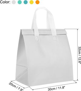 Bolsas Térmicas Desechables de Tela No Tejida, Personalizadas, Duraderas, con Asa, Aisladas, para Llevar Comida Caliente o Fría, Reutilizables para Pasteles, Reciclables - Product Image 2