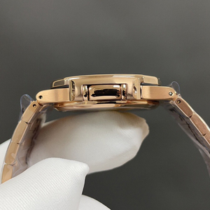 Reloj mecánico clásico de lujo para mujer, reloj redondo con diamantes, reloj de acero inoxidable en oro rosa - Product Image 5