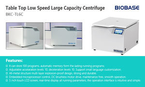 Centrífuga de Sobremesa de Baja Velocidad y Gran Capacidad BKC-TL6C Utilizada para la Separación Rápida de Suero, Plasma y Otros Fluidos Corporales - Product Image 2