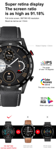 Montre connectée <span class=keywords><strong>2023</strong></span> DT95 pour hommes d'affaires, surveillance du sommeil, appel téléphonique, écran tactile rond IPS de 1.3 pouces - Product Image 5